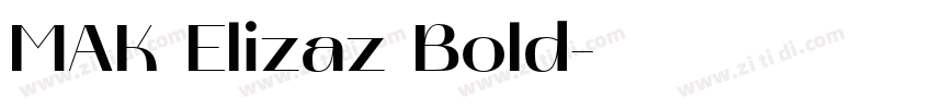 MAK Elizaz Bold字体转换